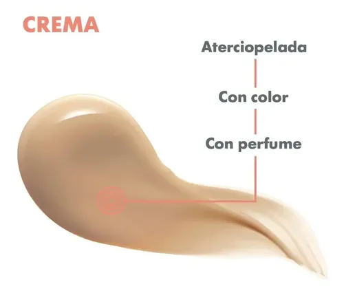 Avene protector solar Fps50 crema facial con color pieles secas sensibles