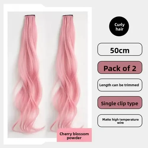 Set De 2 Extensiones Sintéticas De Pelo Rizado De Colores De