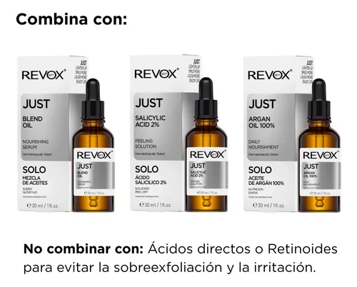 Solución Iluminadora Just Ácido Azelaico 10% X30ml Revox