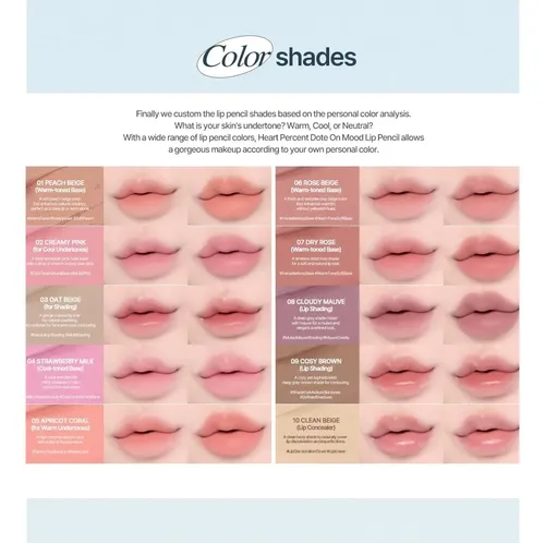 Lápiz Delineador Labial Heart Percent Dote On Mood #08