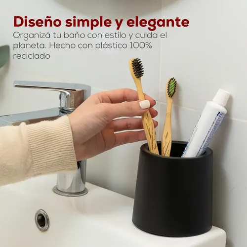 Buply Organizador Redondo De Maquillaje, Lapices Y Multiuso Negro