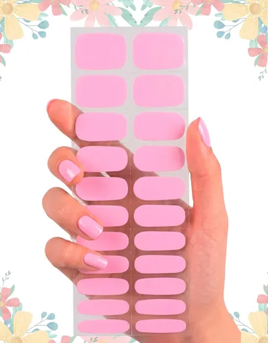 Stickers De Uñas Gel X22 Adhesivas Con Diseño Sin Lámpara Uv