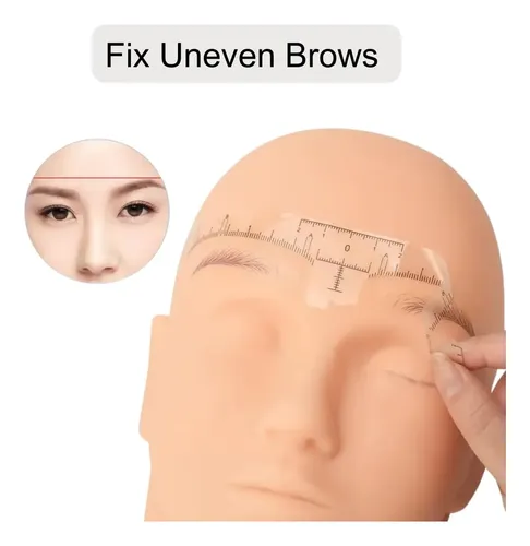 100 Cintas Medidor Cejas Adhesivas Para Microblading