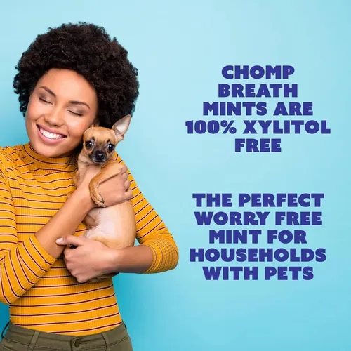 Breath Mints Chomp Zero-x Sin Xilitol, Sin Azúcar, 150 Unida