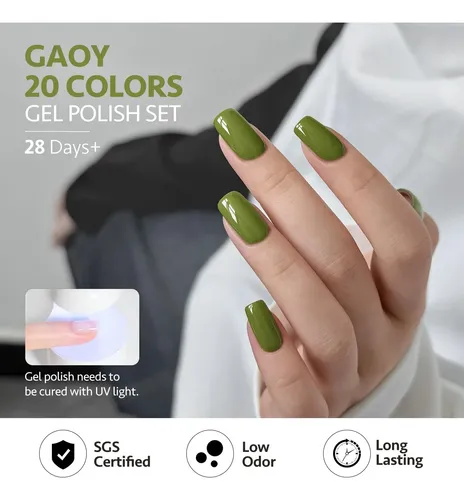 Set 23 Esmaltes Gel 20 Colores Base Y Top Coat Mate Brillo