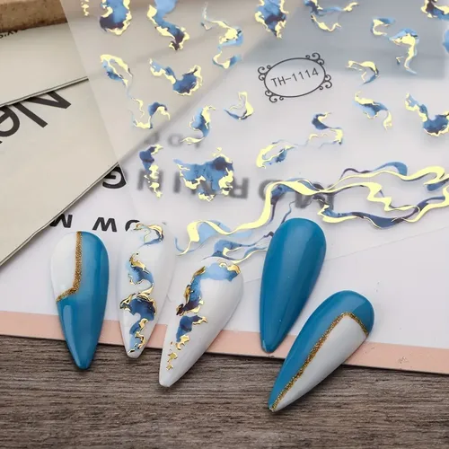 6 Hojas De Pegatinas Autoadhesivas Para Decorar Uñas