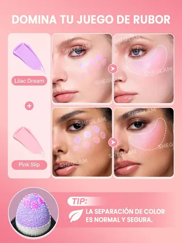 Sheglam Color Bloom Rubor Liquid Gel Cream Pigmentation Tono Del Maquillaje Lilac Dream