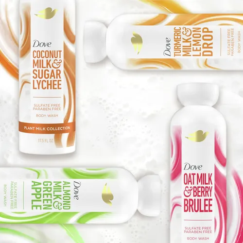 Gel De Baño Dove Plant Milk, Leche De Avena Y Bayas Brulee,