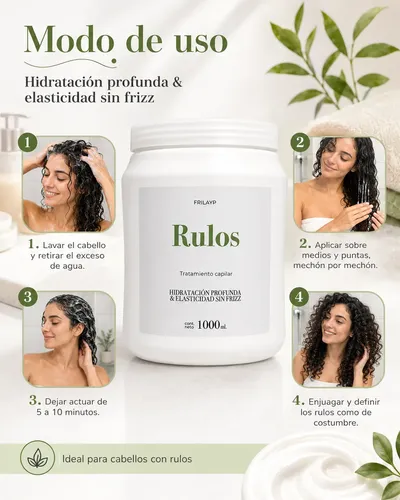 Mascara Capilar Rulos Frilayp X1000ml Hidratante