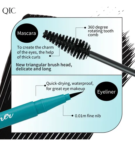 Waterproof Lengthening Mascara & Eyeliner Set, Mascara Prime