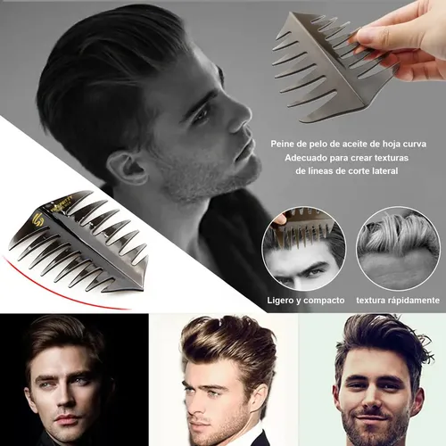 Set De 15 Peinetas Con Dientes Anchos Y Finos, Color Negro Negro