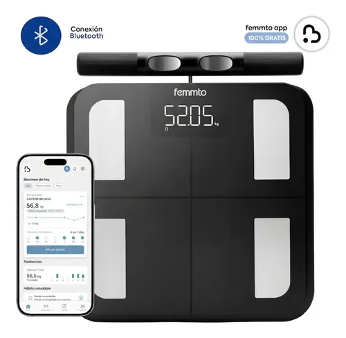 Balanza Digital Bluetooth Personal Bioimpedancia Composición Corporal Segmentada Medición Completa