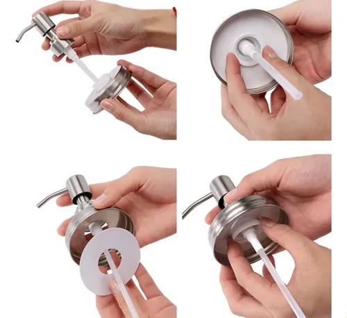 Jabón Mason Jar Lap Con Cabezal Dosificador, 3 Unidades