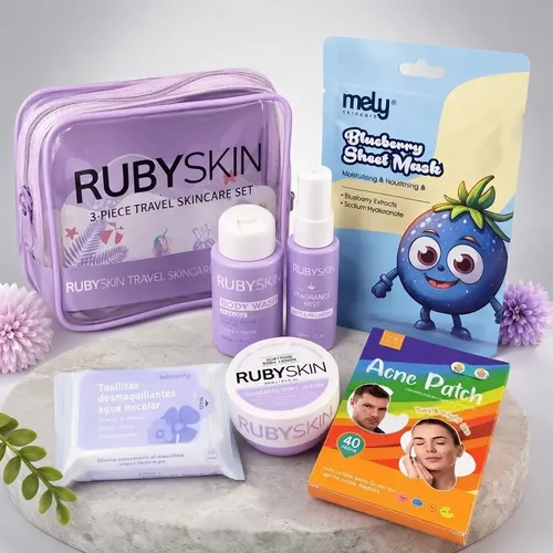 Kit Skincare X7 Mascarilla Parchas Toallitas Necesser Crema