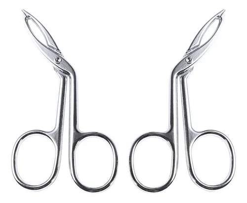 Pinzas Profesionales Para Cejas, Punta Oblicua, 2 Unidades