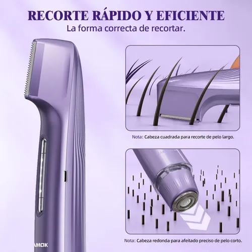 W Depiladora Eléctrica 2 En 1 Para Mujer, Resistente Al M