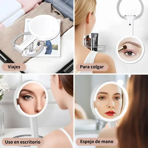 Espejo De Maquillaje Con – Luz Fría/cálida/natural