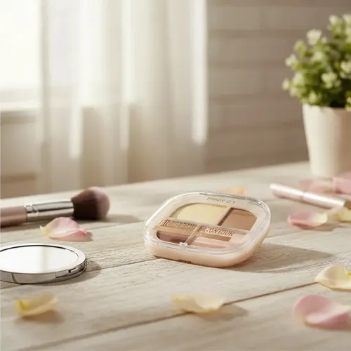 Paleta Iluminador + Contorno En Polvo Pink 21 Highlighter Tono Del Maquillaje 01