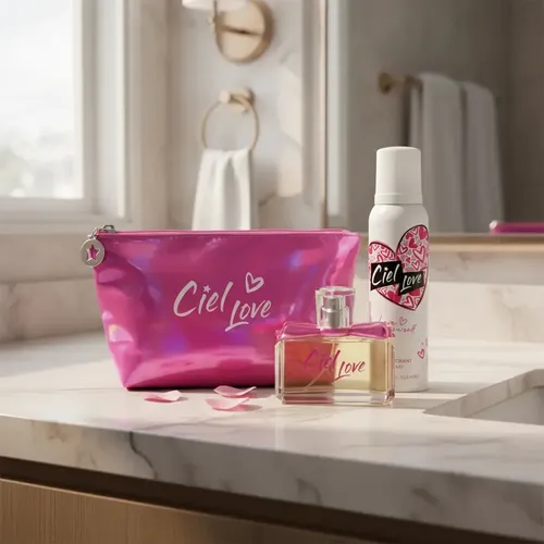 Set de Perfume Cannon Ciel Love Floral para Mujer con Neceser, 60 mL