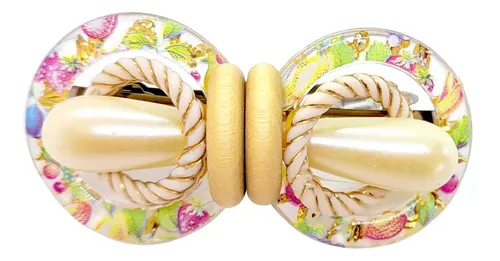 Hebillas Broche De Pelo/cabello Con Perlas Pack X 12 Beige