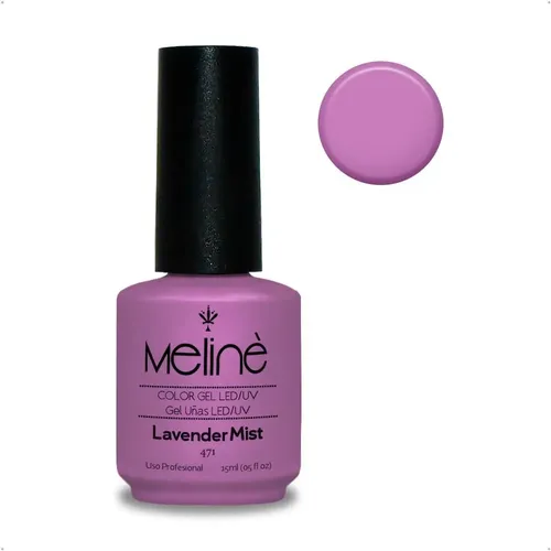 Esmalte Meline Nuevos Colores Gel Uv/led Semip. X 15 Ml Color 471 Lavander Mist
