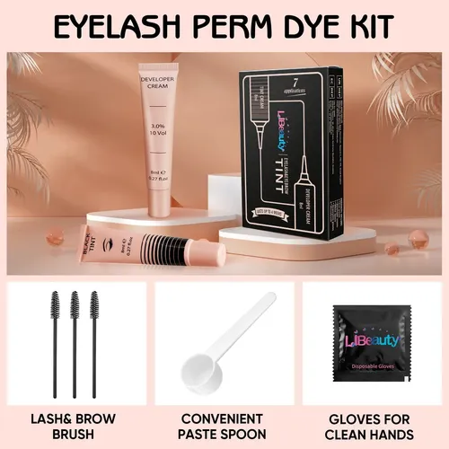 Kit De Color Negro Para Pestañas Y Cejas Libeauty Instant Ef