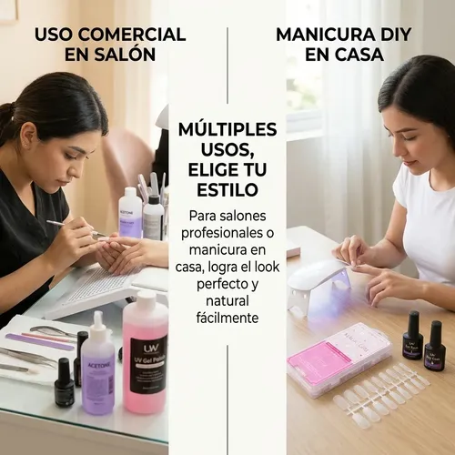 Tips Soft Gel Cuadrado Mate Full Cover 240 Unidades