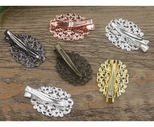 50 Broches Vintage Para El Pelo Con Hojas Y Flores