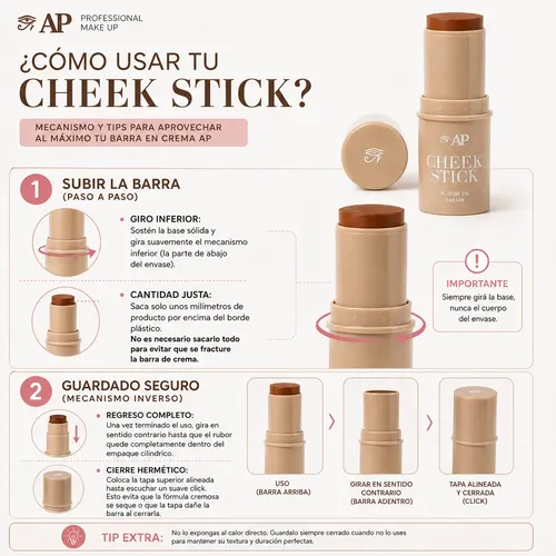 Kit Contorno En Barra Cremoso E Iluminador Cheek Stick Ap