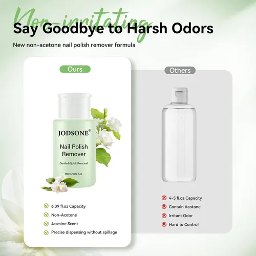 Removedor De Uñas Sin Acetona Jodsone 6.09 Fl Oz (con