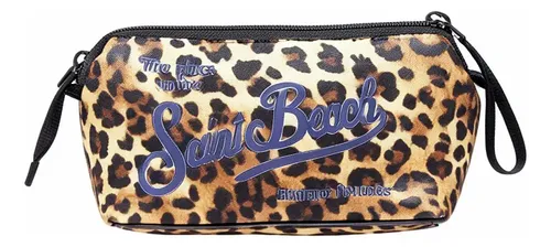 Bolso De Maquillaje Estampado Leopardo Para Viaje Y Tocador