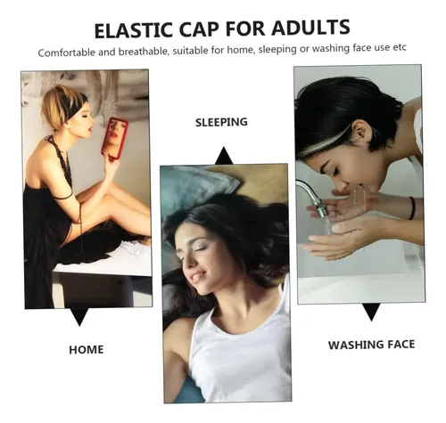 Gorro Dormir Satén Elástico Adultos Accesorios Cabello Baño