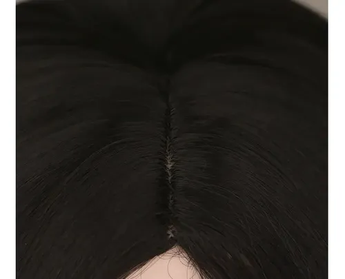 Peluca Ondas Negro Simil Natural Cosplay Drag Oncológica