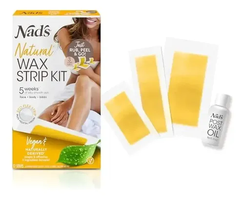 Kit De Tiras De Cera Nad’s, Depilación Natural Con Cera Para