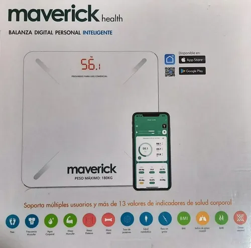 Balanza Digital Personal Smart Maverick 180k Bluetooth Bpd02