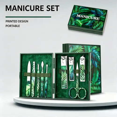 Kit De Manicura 9 Piezas Con Cortaúñas