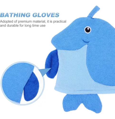 5 Guantes De Baño Exfoliantes Vintorky Para Niños
