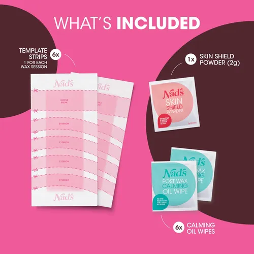 Kit De Tiras De Cera Para Cejas Nad’s Para Mujer, 6 Tiras