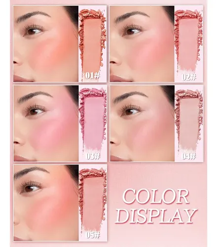 Paleta De Rubor Mate Peach Pink 5 Tonos Lestpola