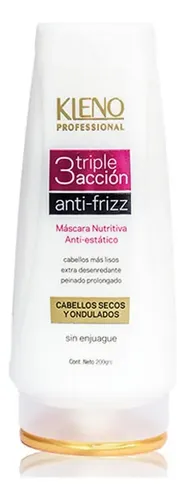 Máscara Triple Accion Kleno Anti Frizz Sin Enjuague X 200