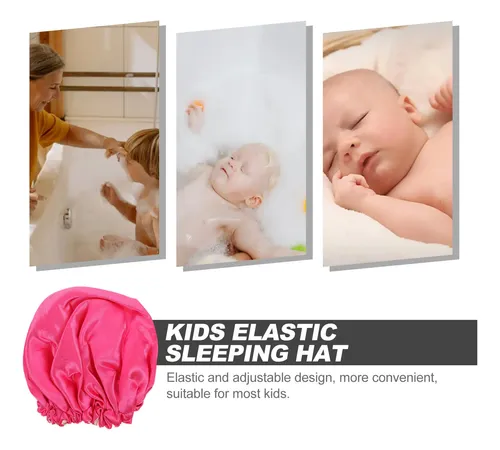 Gorro Rosado Elástico Para Dormir Doble Capa Suave
