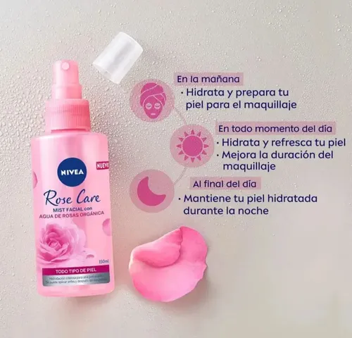 Kit X3 Rutina Diaria Facial Nivea Rose Care