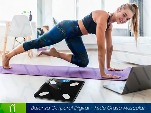 Balanza Corporal Digital Mide Grasa Musculo Bluetooth Hogar Color Rosa
