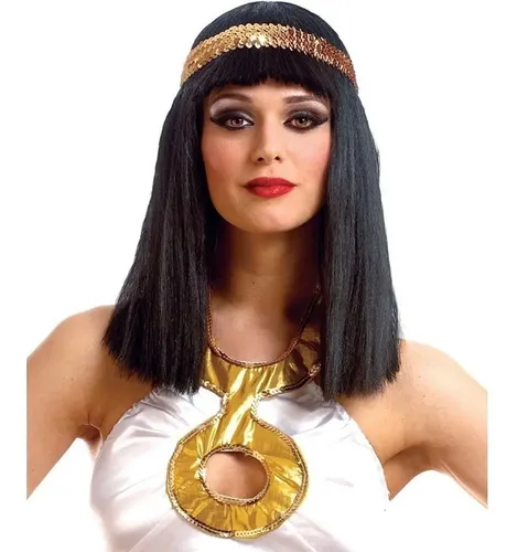 Peluca Cleopatra Cotillon Disfraz Carioca Halloween Pelo