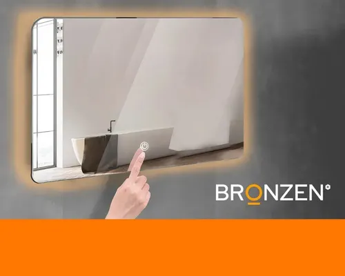 Espejo Horizontal Curvo Con Luz Led Trasera 800x600mm Wc-826