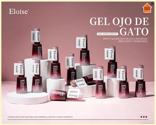Esmalte Gel Semipermanente Ojo De Gato Magnético 10ml Kit X6