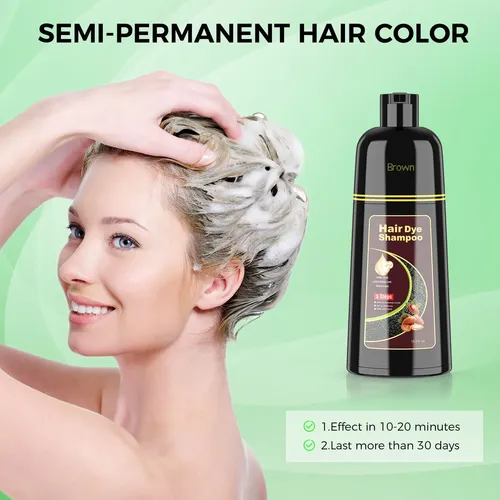 Champú Tinte Para Cabello Belezalib Marrón 500 Ml Semi-perma