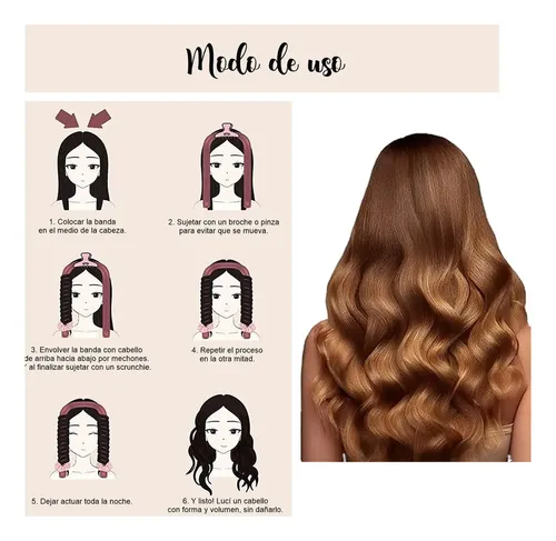 Banda Rizadora Otamen Sin Calor Seda Antifrizz Para Rulos Ondas