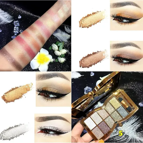 Paleta Glitter Eyeshadow Uifcb 10 Colores Sombras A Prueba