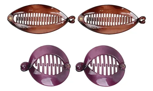 4pcs Moda Clip De Pelo De Plátano Peines De Enclavamiento